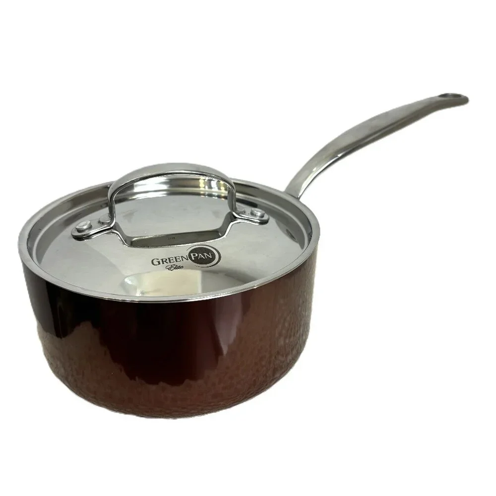GREEN PAN Elite Healthy Ceramic Non Stick Medium Saucepan NWOT